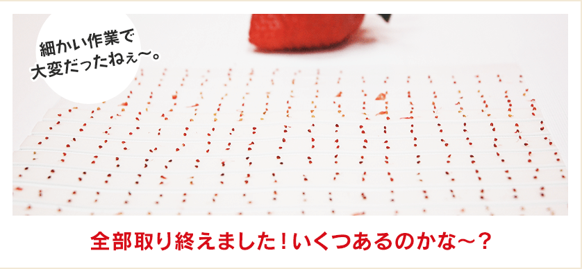 全部取り終えました！いくつあるのかな～？
